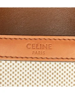 Preloved Ava Canvas and Leather Crossbody Bag - Beige/Tan