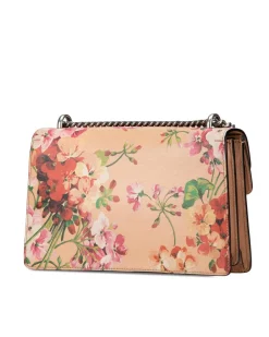 Preloved Blooms Print Leather Dionysus Shoulder Bag with Chain Strap