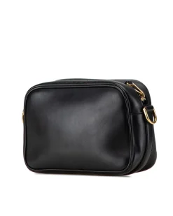 Preloved Calfskin Crossbody Camera Bag with Detachable Strap and