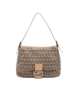 Preloved Canvas Mamma Forever Bag with Leather Strap