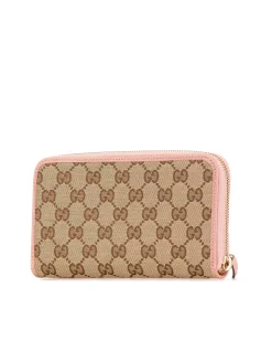 Preloved Canvas Zip Around Continental Wallet with Leather Trim