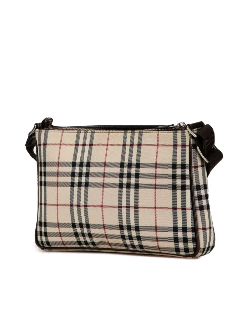 Preloved Crossbody Bag Beige Plaid