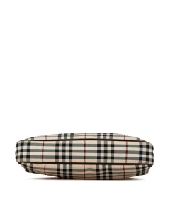 Preloved Crossbody Bag Beige Plaid