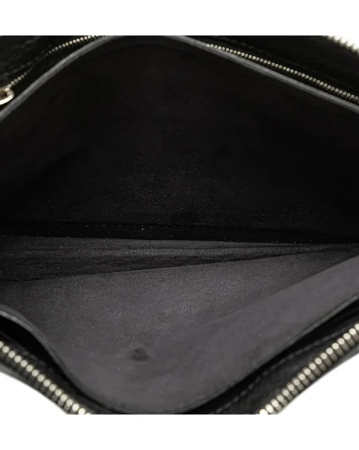 Preloved Eye Clutch - Black Leather Authentic Eye Clutch -