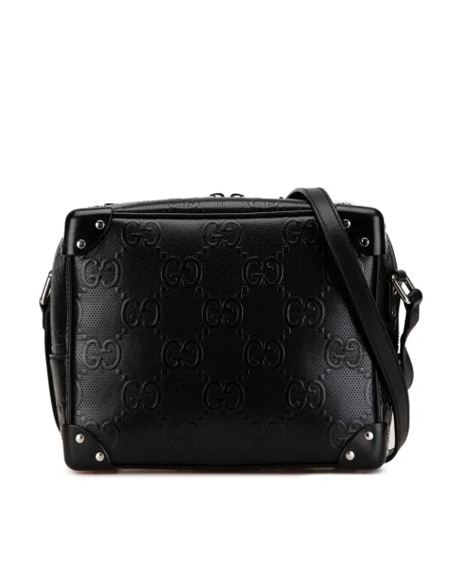 Preloved GG Marmont Black Leather Crossbody Bag  GG Marmont