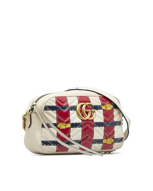 Preloved GG Marmont Mini Chain Bag Multicolor Leather Crossbody Bag