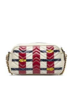 Preloved GG Marmont Mini Chain Bag Multicolor Leather Crossbody Bag