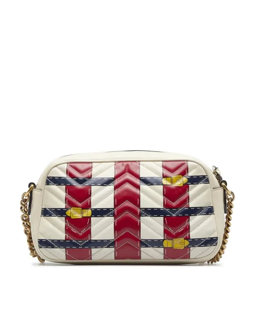 Preloved GG Marmont Mini Chain Bag Multicolor Leather Crossbody Bag