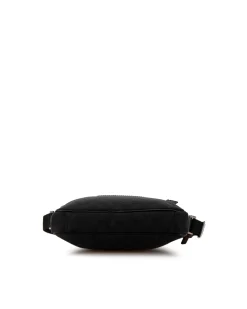 Preloved GG Supreme Canvas Black Leather Crossbody Bag
