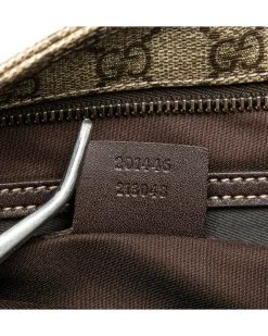 Preloved GG Supreme Coated Canvas Crossbody with Leather Trim
