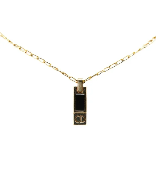 Preloved Gold Plated Pendant Necklace with CD Logo