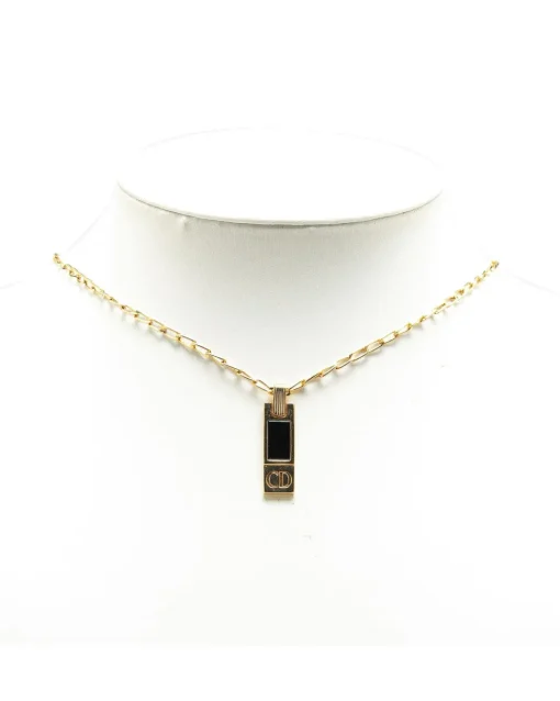 Preloved Gold Plated Pendant Necklace with CD Logo