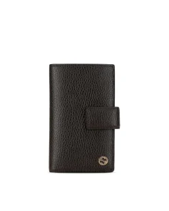 Preloved Interlocking G Leather Long Wallet with Snap Closure