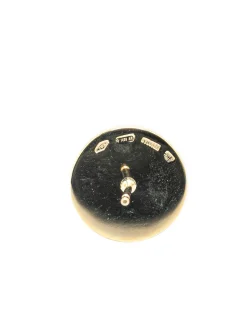 Preloved 18K Gold Onyx Stud Earrings with Push Back Closure