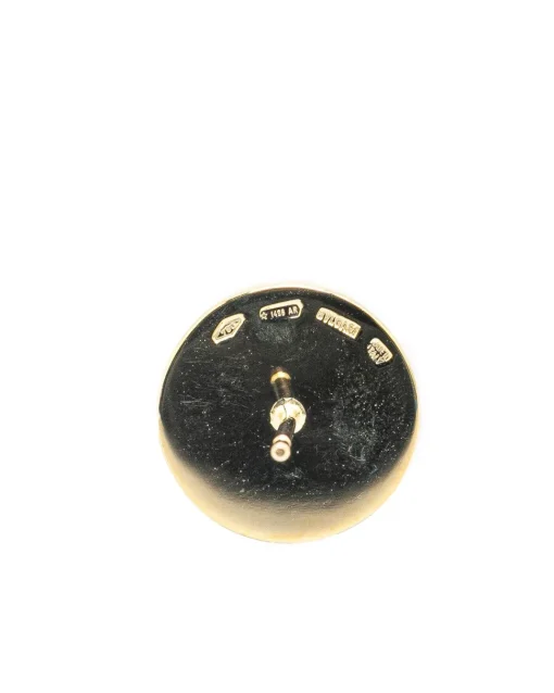 Preloved 18K Gold Onyx Stud Earrings with Push Back Closure