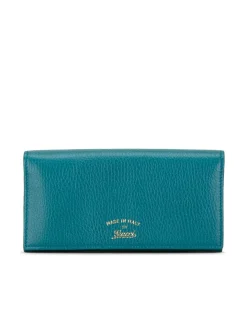 Preloved Leather Swing Continental Wallet with Snap Closure and