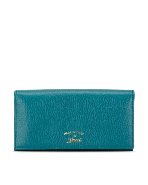 Preloved Leather Swing Continental Wallet with Snap Closure and