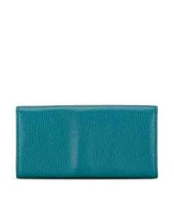 Preloved Leather Swing Continental Wallet with Snap Closure and
