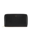 Preloved Leather Zip Around Wallet with Interior Zip and Slip Pockets