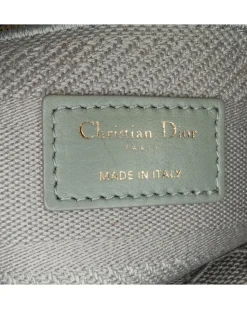 Preloved Medium Cannage Lady D-Lite Canvas Bag with Detachable Strap