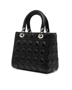 Preloved Medium Quilted Lambskin Bag with Crystal Strap