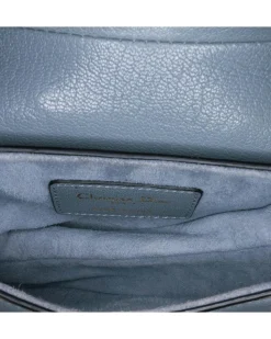 Preloved Micro Calfskin Leather Saddle Bag with Magnetic Closure