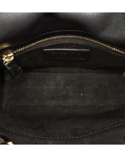 Preloved Mini Embroidered Calfskin Lady with Detachable Strap and
