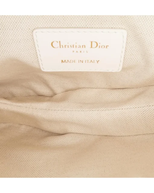 Preloved Mini Oblique Saddle Canvas Body with Leather Handle