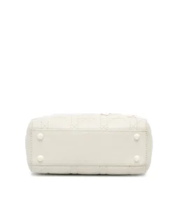 Preloved Mini Ultra Matte Calfskin Cannage Bag with Detachable Strap