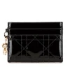 Preloved Patent Leather Cannage Card Holder with Detachable Charms