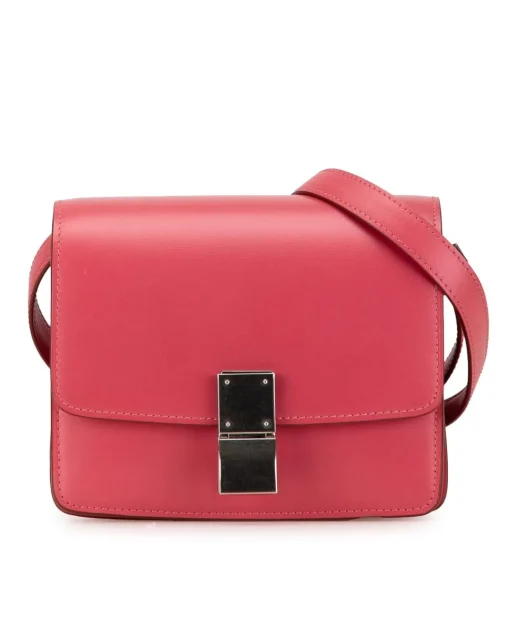 Preloved Small Calfskin Classic Box Crossbody Bag with Interior Slip