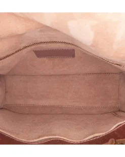 Preloved Small Satin Quilted Handbag with Swarovski Details
