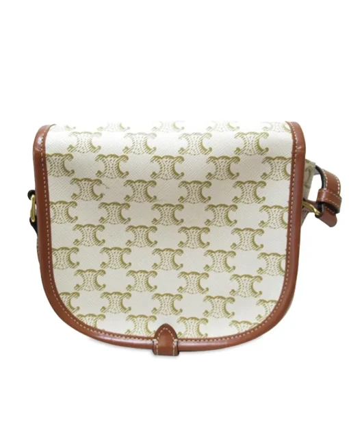 Preloved Triomphe Canvas Crossbody Bag Beige