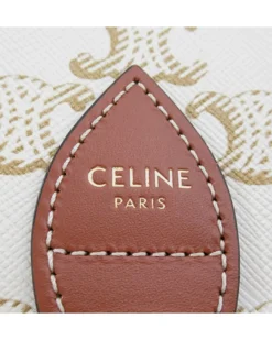 Preloved Triomphe Canvas Crossbody Bag Beige