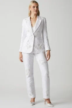 Premium Embellished Jacquard Blazer
