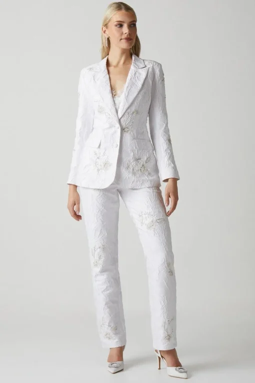 Premium Embellished Jacquard Blazer