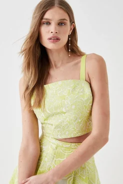 Premium Embroidered Bandeau Co-ord Top