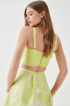 Premium Embroidered Bandeau Co-ord Top