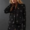 Premium Hand Embroidered Celestial Crop Jacket