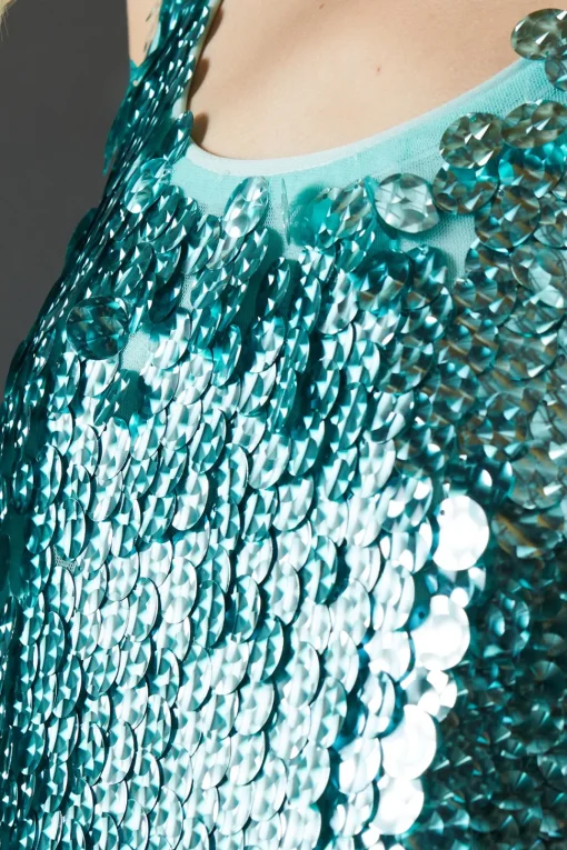 Premium Holographic Sequin Vest Mini Dress