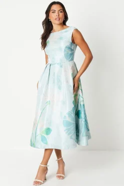Premium Jacquard Midi Dress