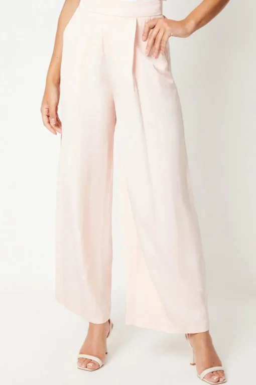 Premium Linen Mix Wide Leg Trouser