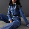 Premium Metallic Denim Boilersuit