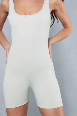 Premium Rib Scoop Neck Unitard