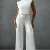 Premium Satin Sleeveless Cowl Back Jumpsuit
