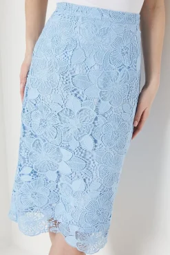 Premium Scallop Lace Midi Skirt