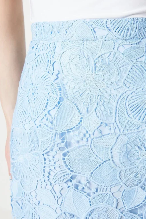 Premium Scallop Lace Midi Skirt