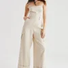 Premium Tailored Cargo Wide Leg Jumpsuit