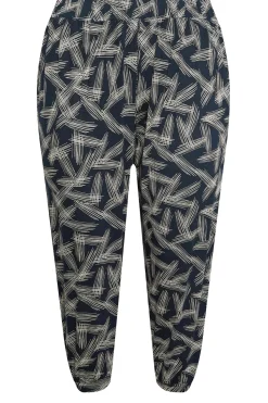 Print Cropped Harem Joggers
