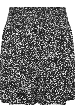 Print Shirred Shorts